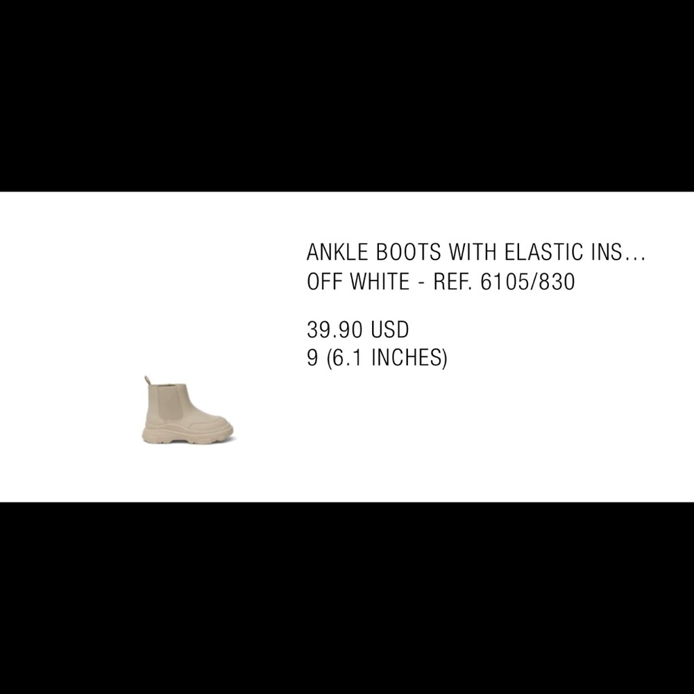 Zara leather boots size 9 for toddler